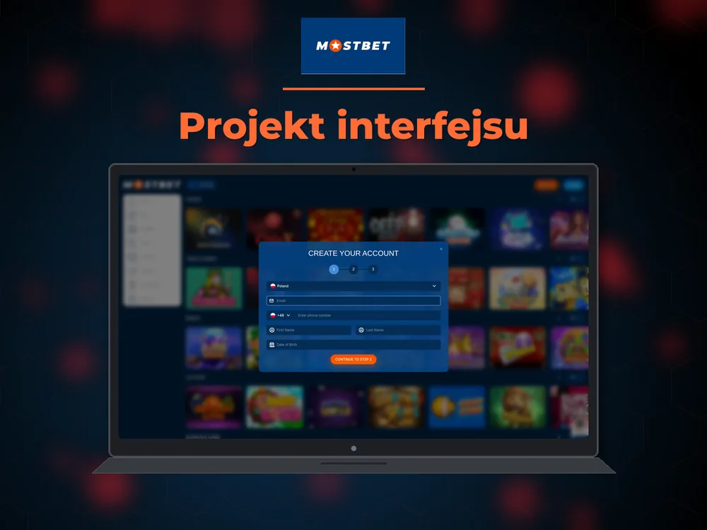 Mostbet - Projekt interfejsu